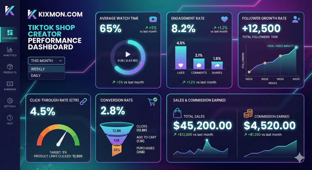 tiktok shop dashboard
